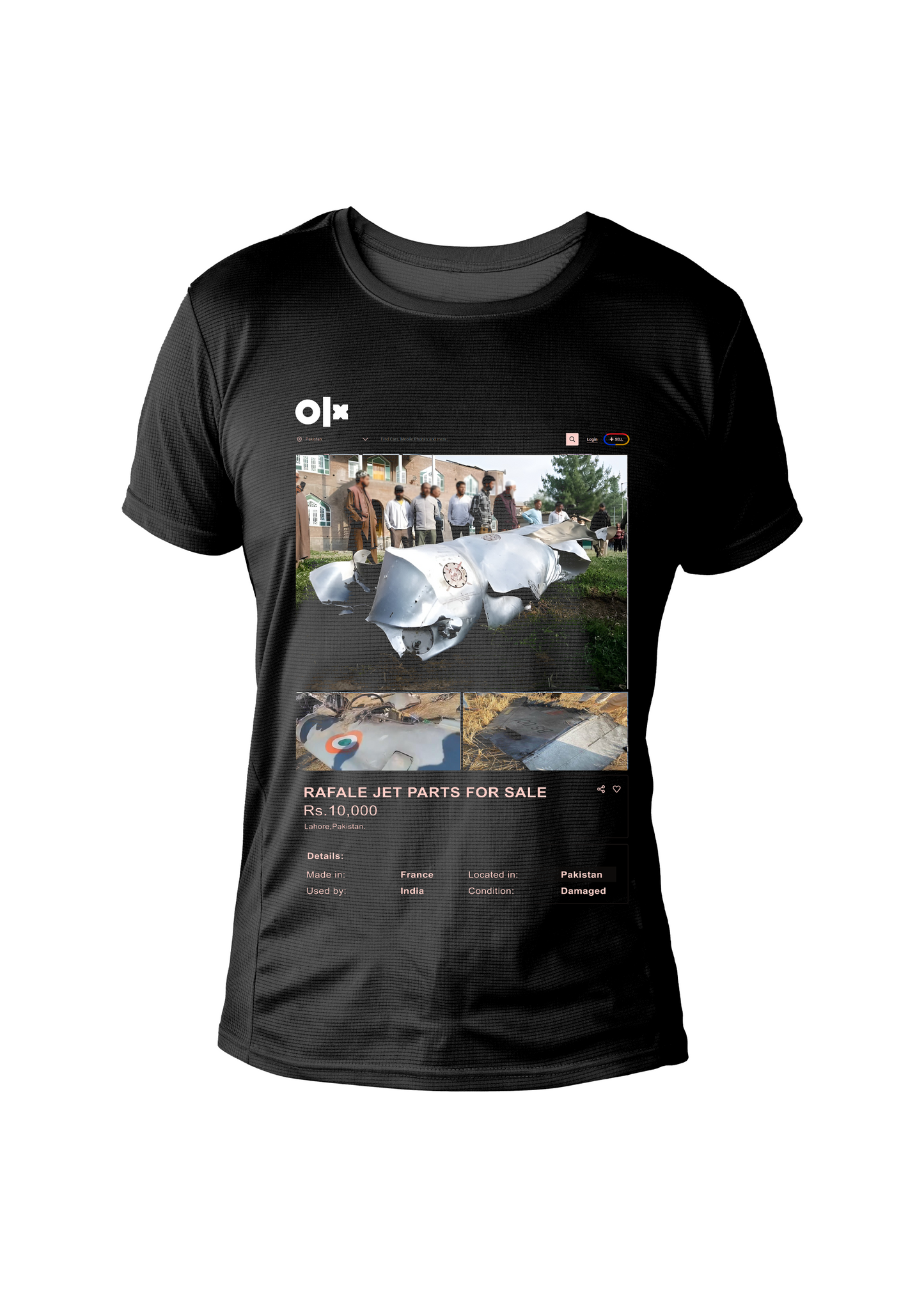 OLX Rafale Jet Parts" T-Shirt