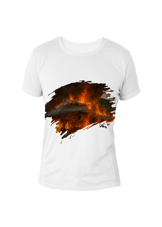 Full Burn – Indian Rafale BBQ Edition" T-Shirt