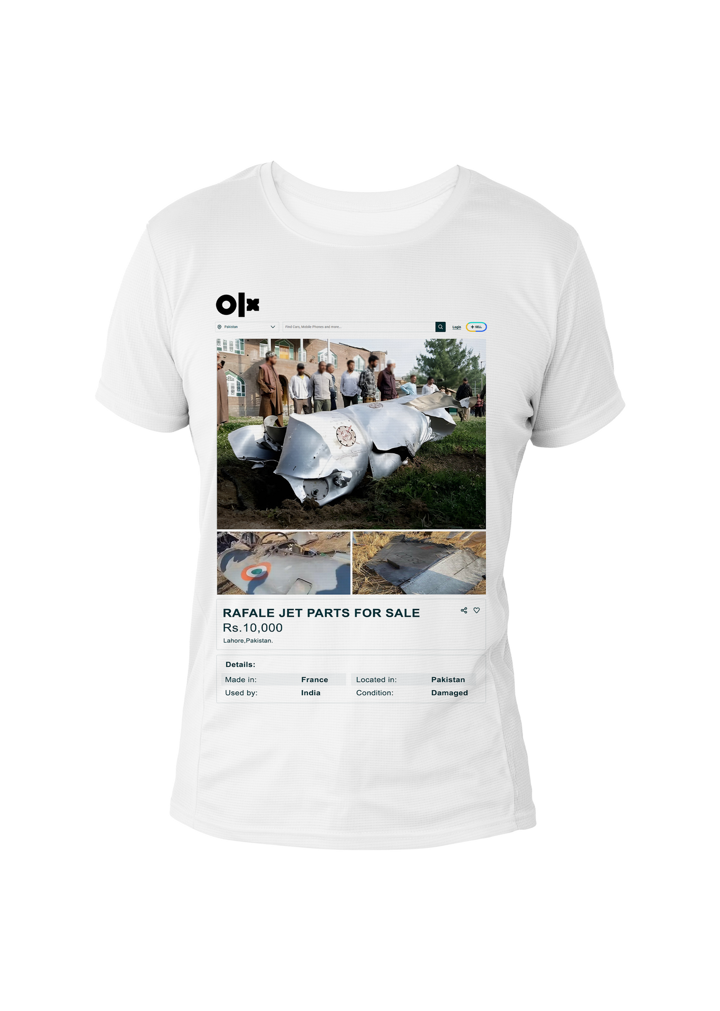 OLX Rafale Jet Parts" T-Shirt